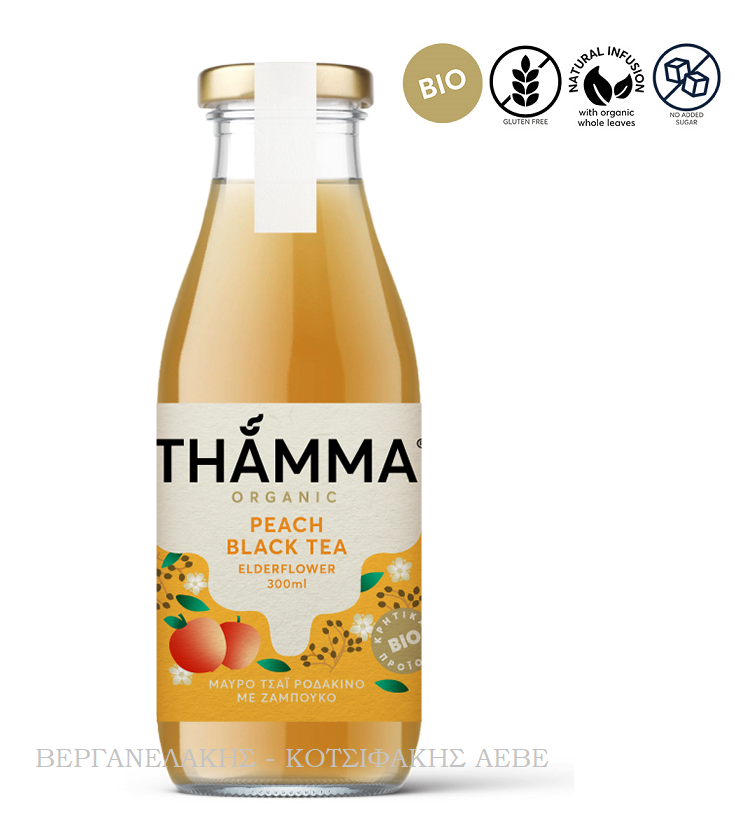 THAMMA PEACH BLACK ICE TEA BIO (12*300 ML)