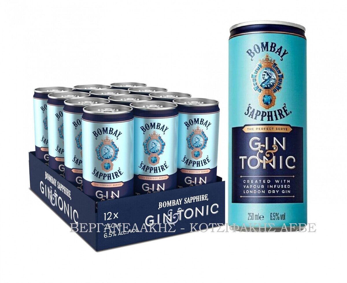 BOMBAY SAPPHIRE & TONIC GIN (12*250 ML)