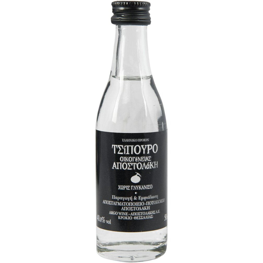 ΤΣΙΠΟΥΡΟ ΑΠΟΣΤΟΛΑΚΗ ΧΩΡΙΣ ΓΛΥΚΑΝΙΣΟ ΜΙΝΙΑΤΟΥΡΑ 50 ML